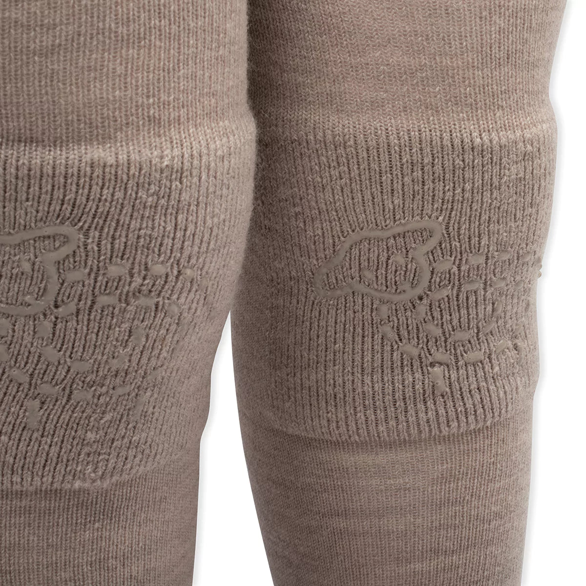 Lillelam ullstrømpebukse med antiskli - Beige