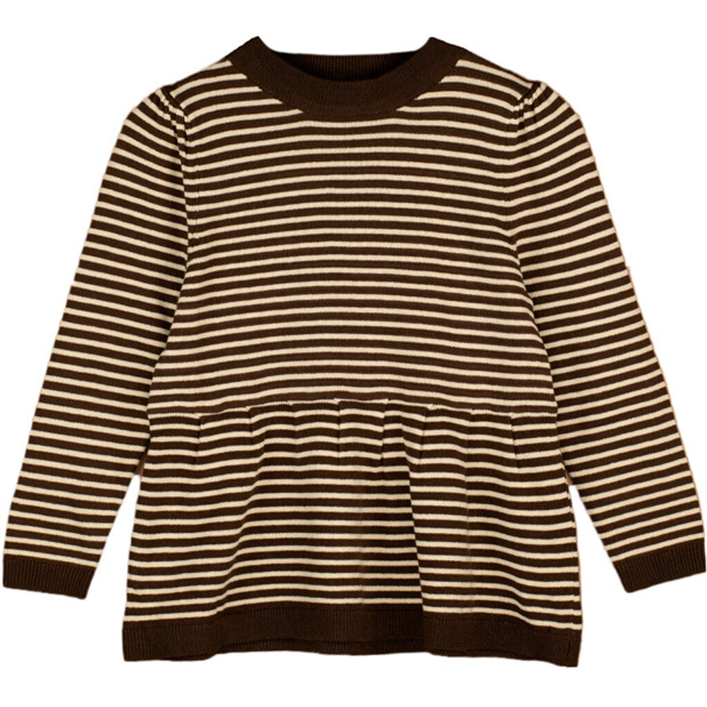 Fliink favo bluse - Chicory coffee med striper