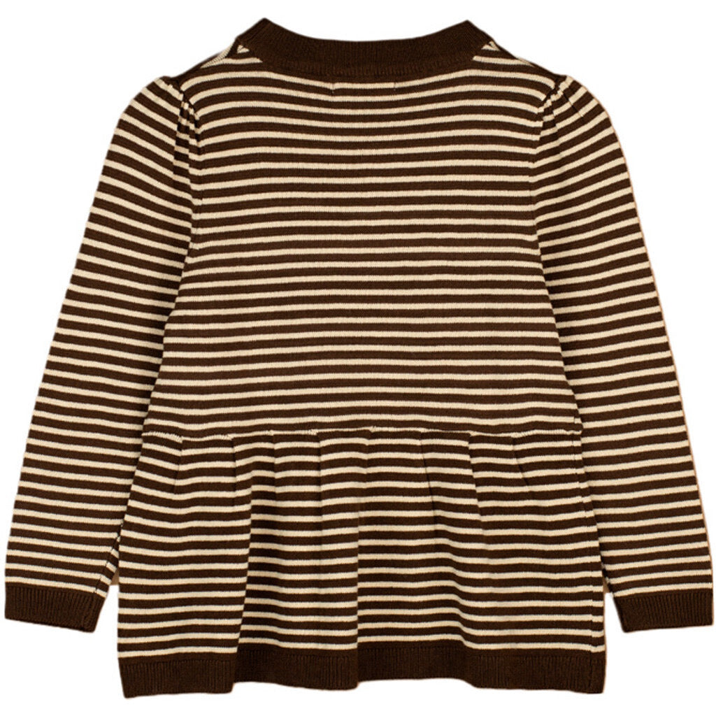 Fliink favo bluse - Chicory coffee med striper