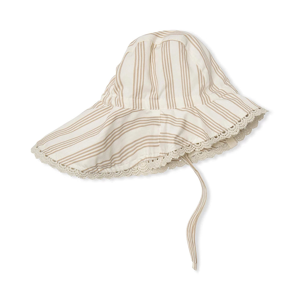 Solhatt - Lysebrune striper