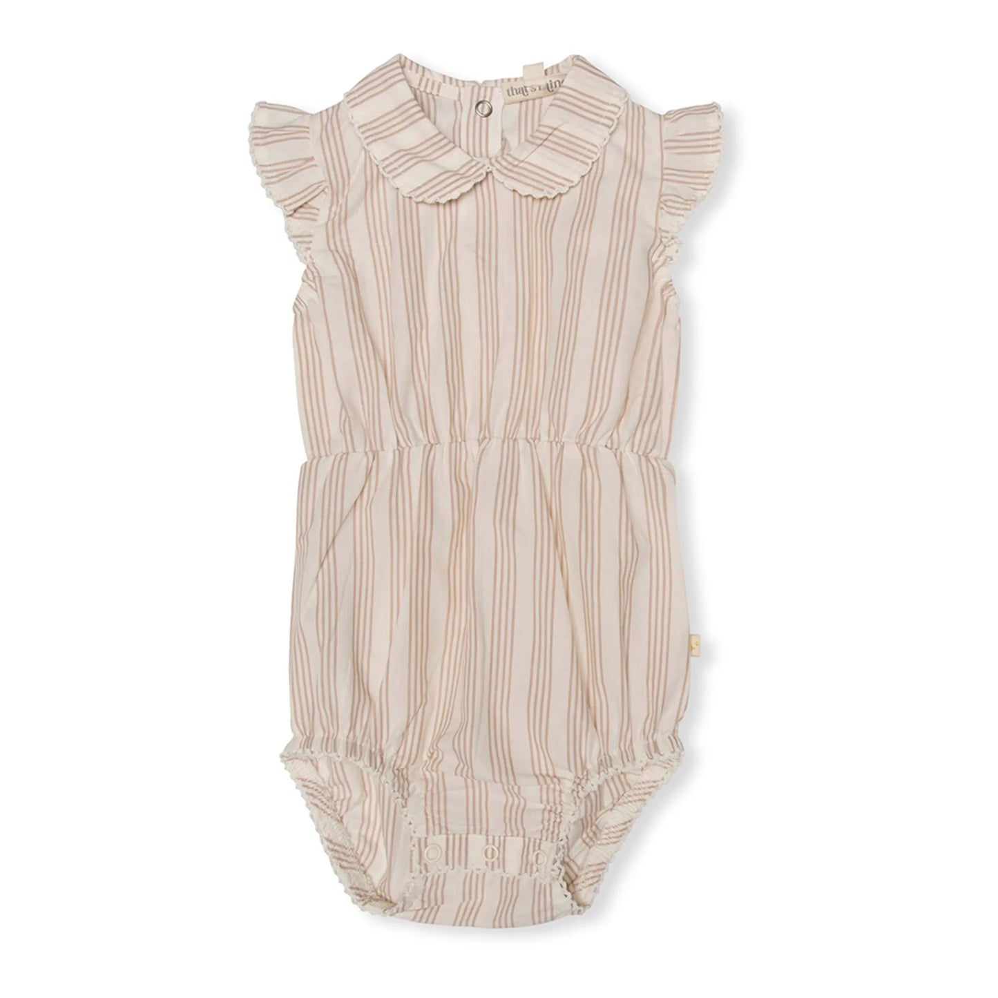 Cuba romper - Lysebrune striper